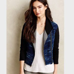 Dolan Left Coast Boucle Knit Wrap Moto Jacket